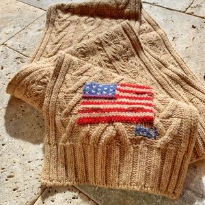 Ralph Lauren knitted American Flag scarf